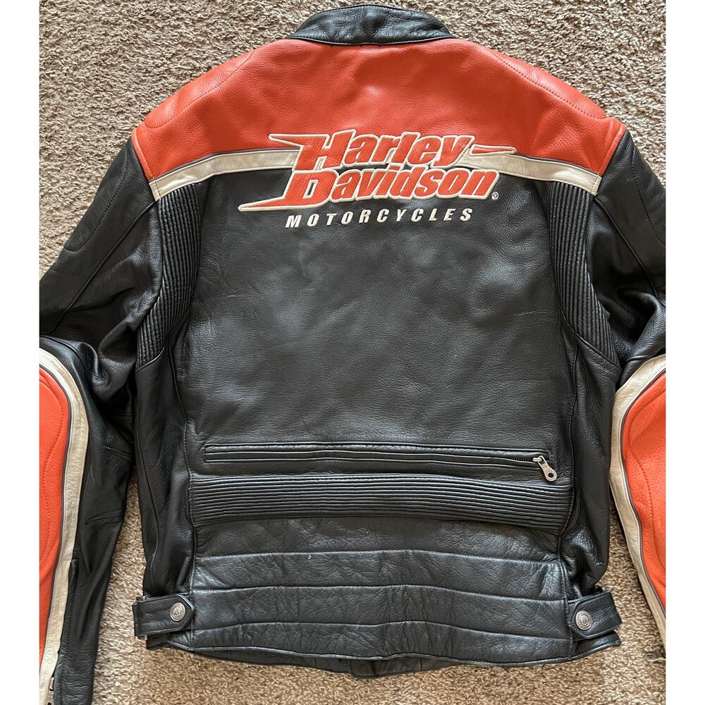 Harley-Davidson Leather Cafe Racer Limited Edition Motorcycle Jacket SZ 2XL USED - Picture 13 of 15